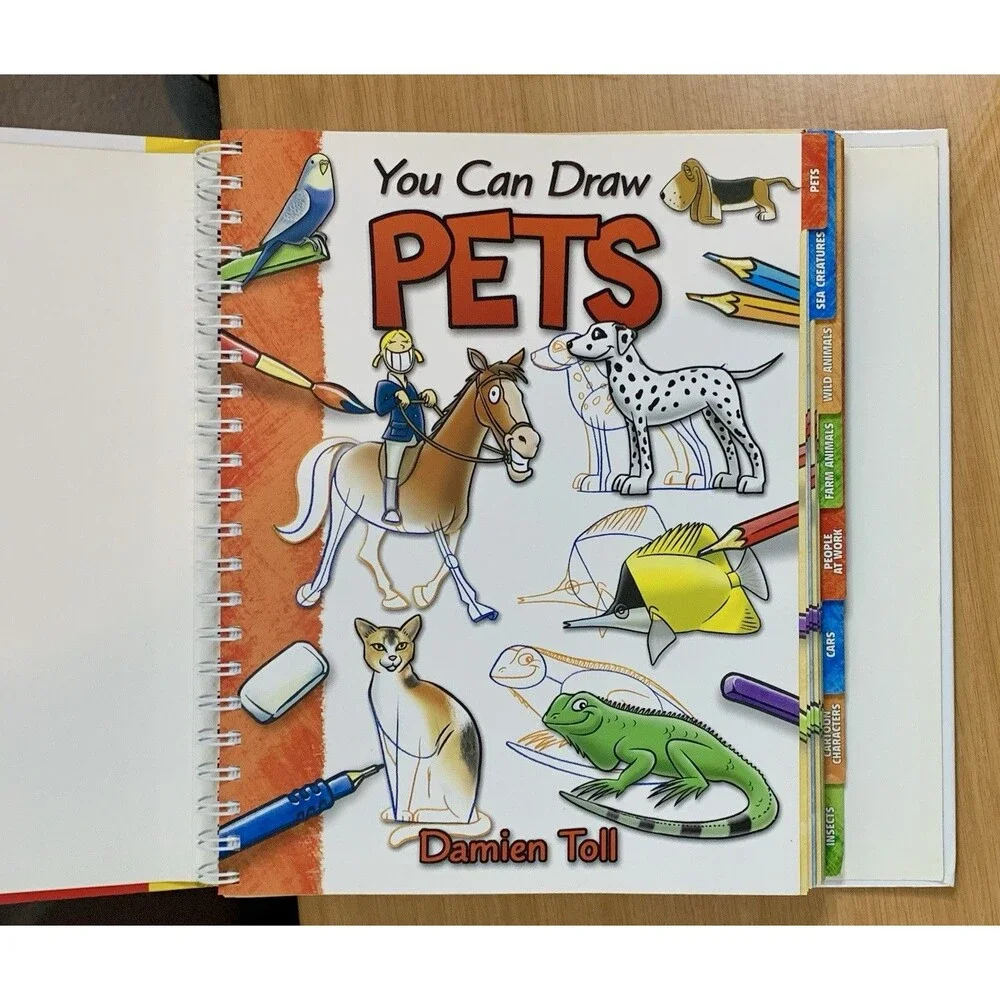 YOU CAN DRAW Learn Over 100 Drawings 8 Books Cars Animals Sea Insects Cartoon